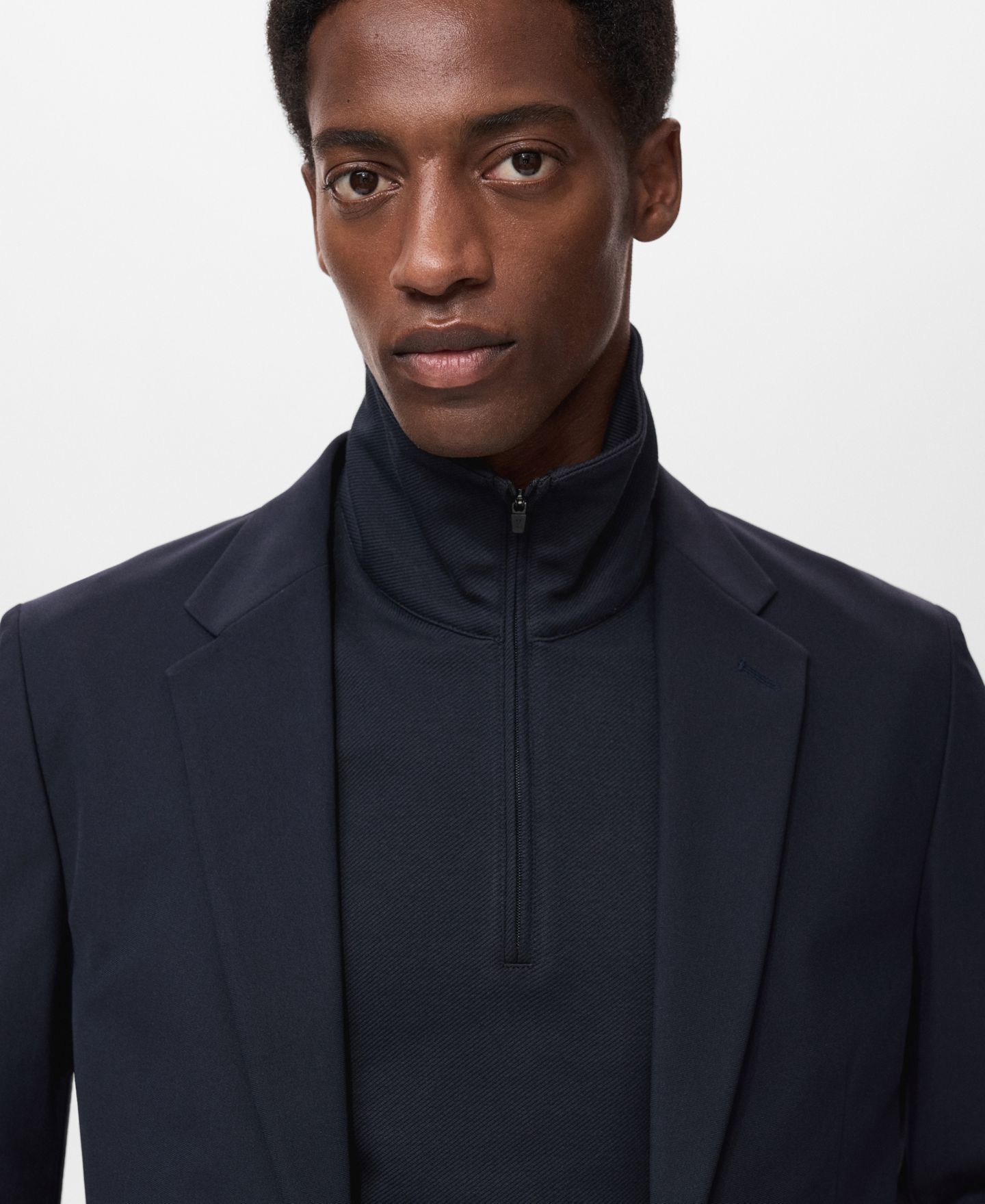 Мужской пиджак MANGO Zurich Slim Fit Thermolite Suit, цвет: Тёмно-синий — фото 4