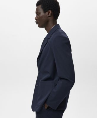 Men's Pockets Slim-Fit Suit Jacket