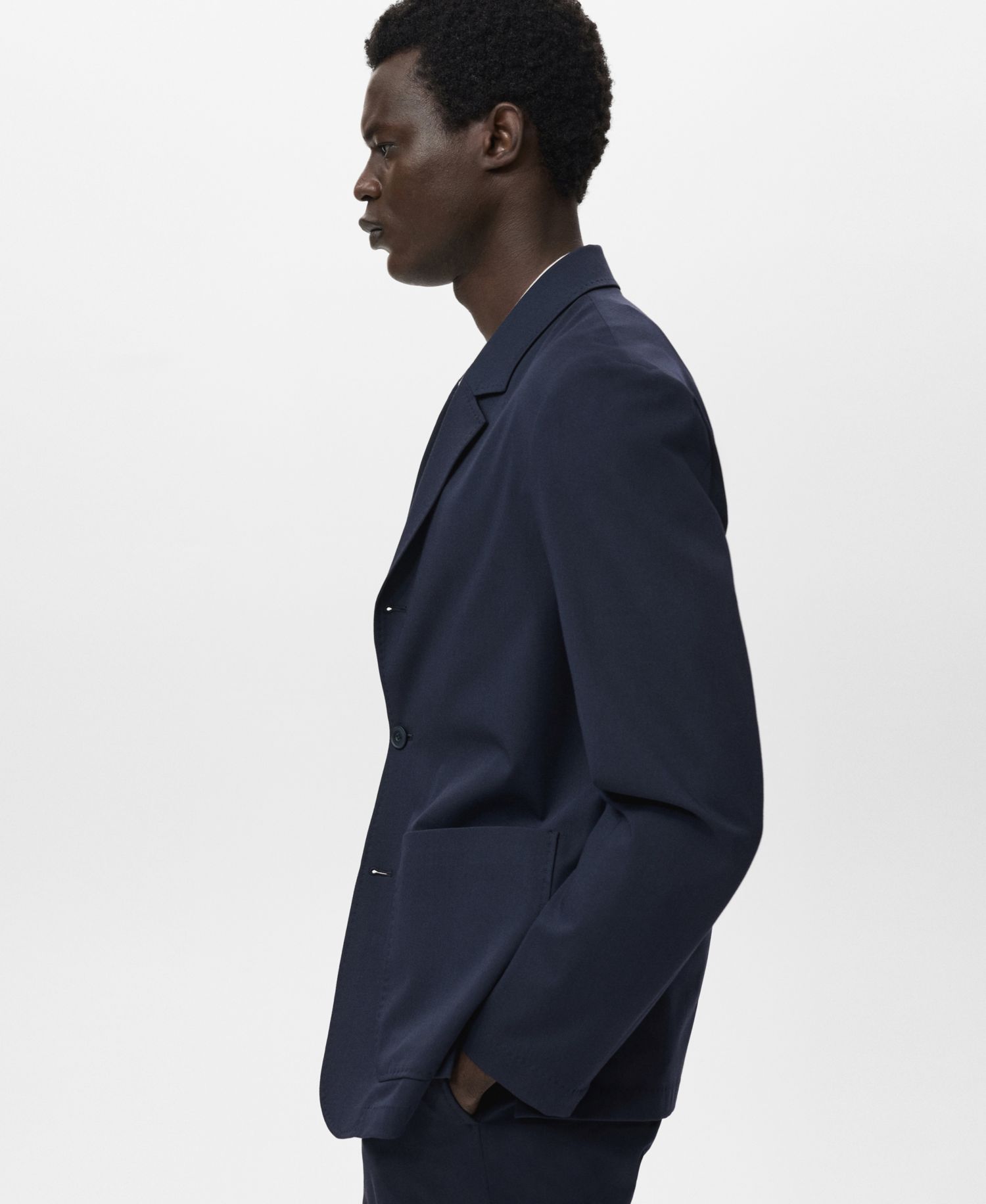 Men's Pockets Slim-Fit Suit Jacket