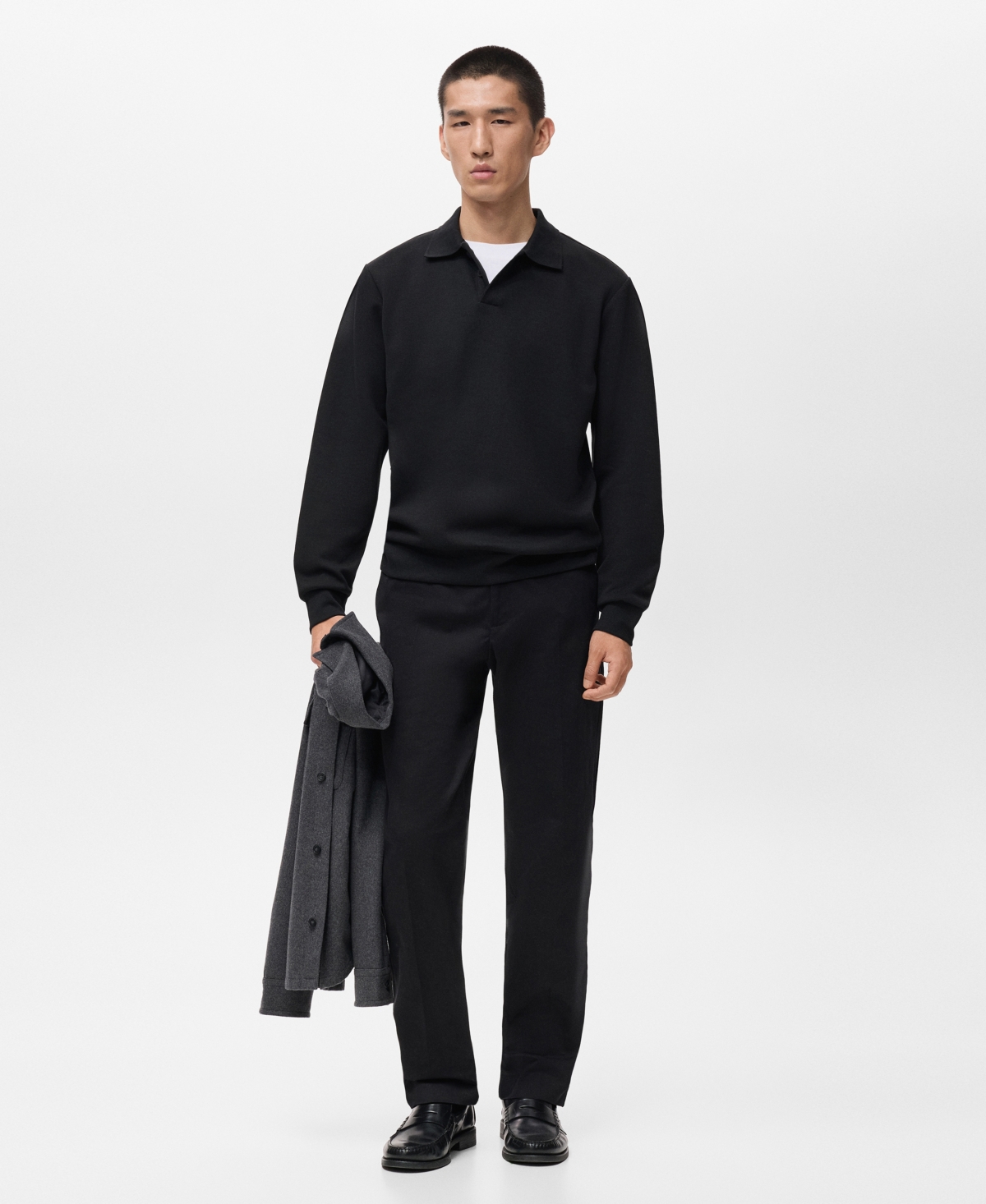 Mango Men's Regular-Fit Polo Sweatshirt