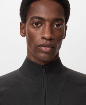 Men's Breathable Zip-Neck Sweater