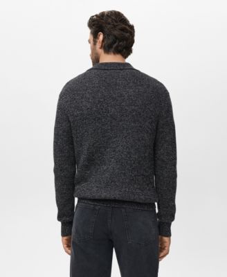 Men's Cotton Polo-Neck Sweater