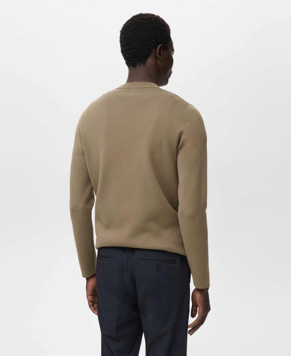 Mango Men's Medium-Knit Regular-Fit Sweater