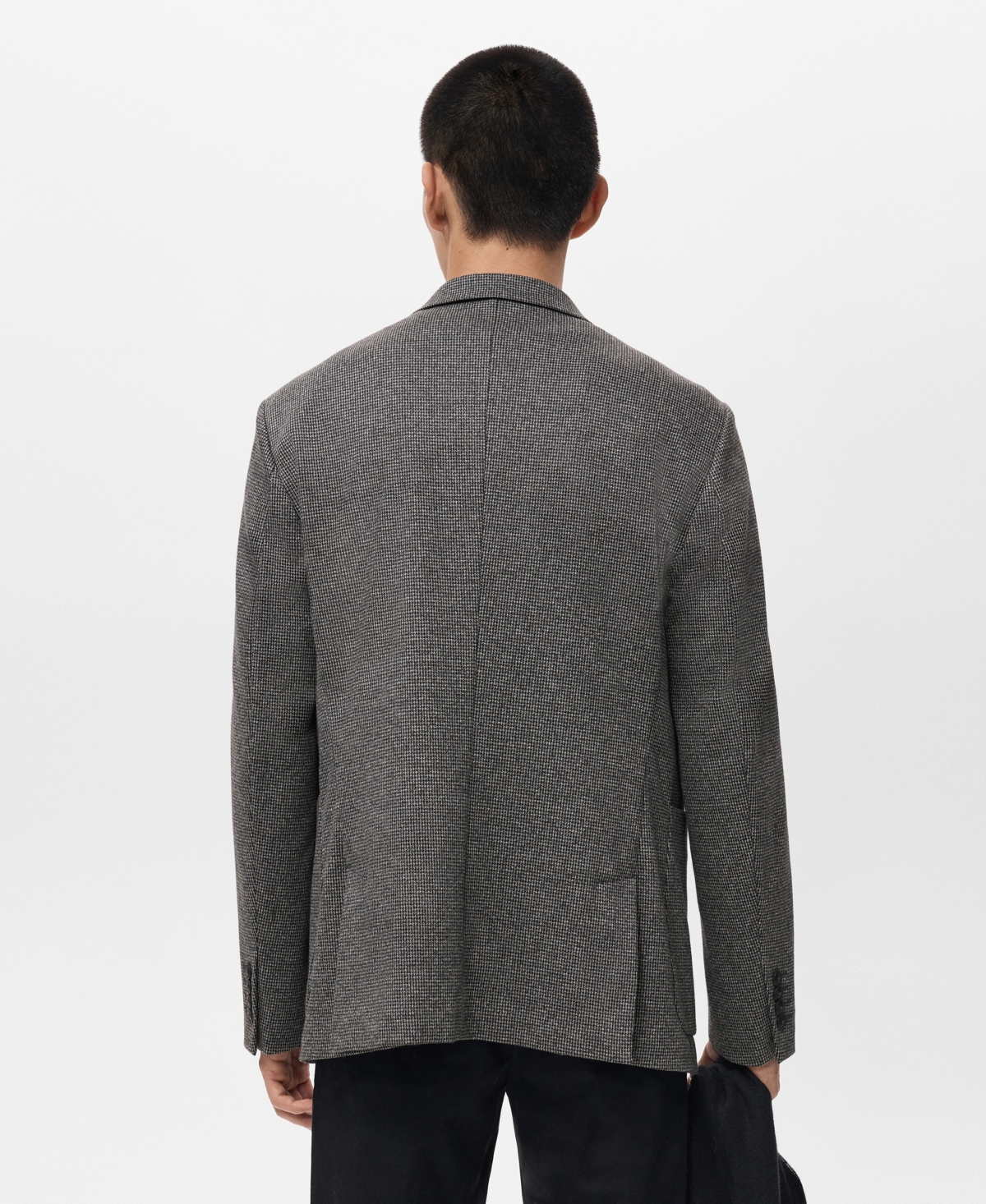 Mango Men's Slim Fit Microstructure Blazer In Gray