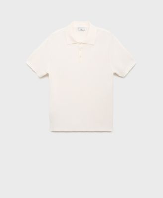 Men's Ribbed Knit Polo Shirt