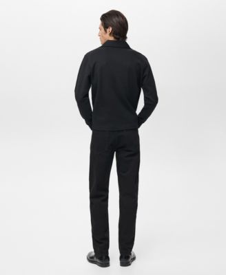 Men's Zipper Neck Cotton Sweatshirt