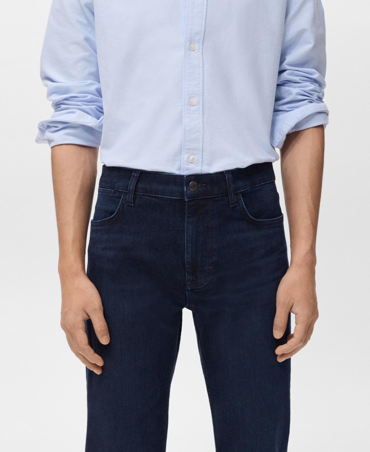 Mango Men's Patrick Slim-Fit Dark-Wash Jeans