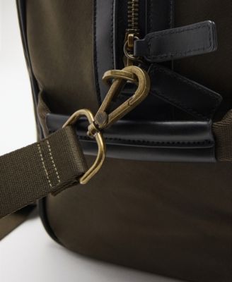 Men's Combined Leather and Cotton Bowling Bag