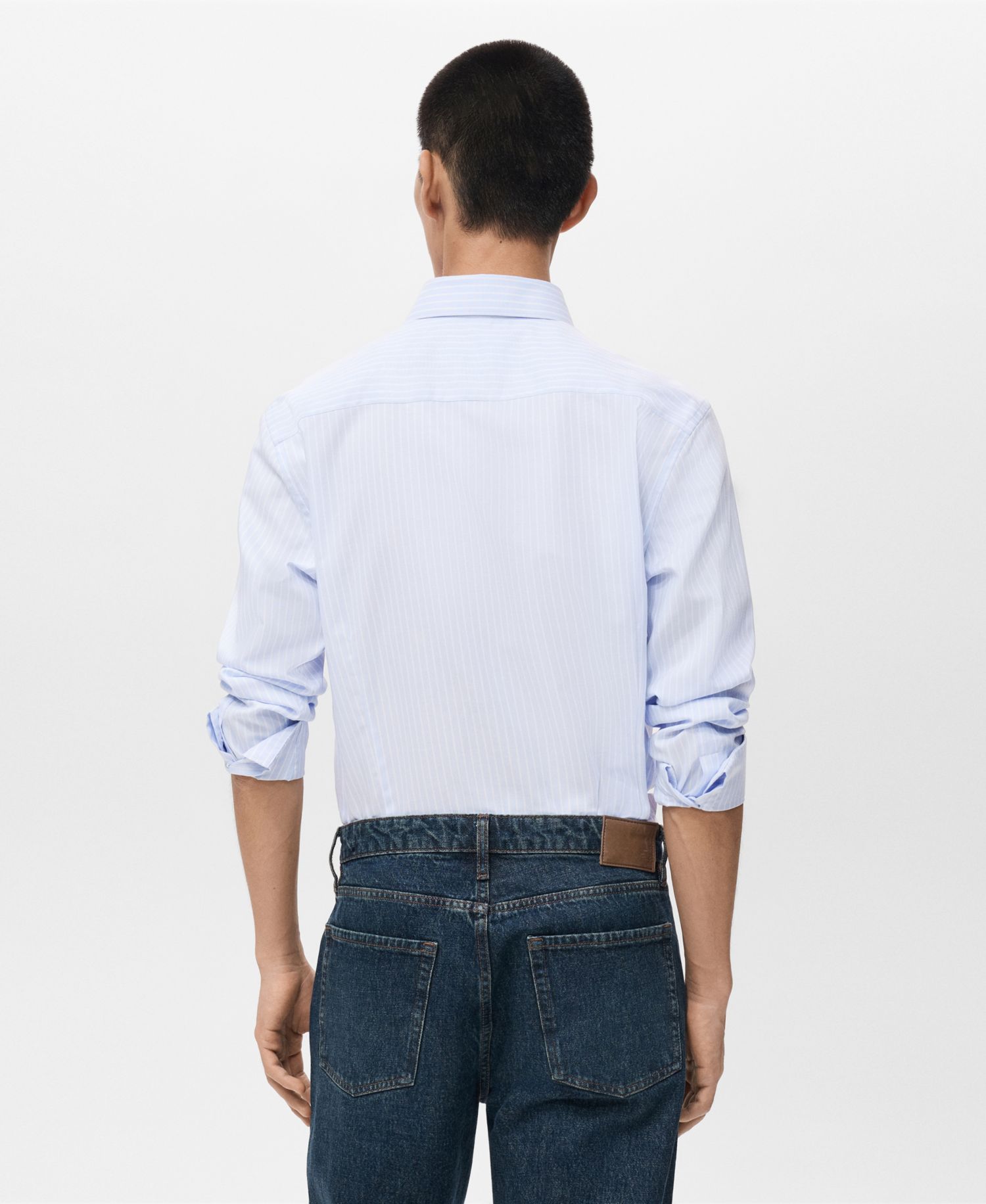 Men's Cotton Striped Slim-Fit Shirt