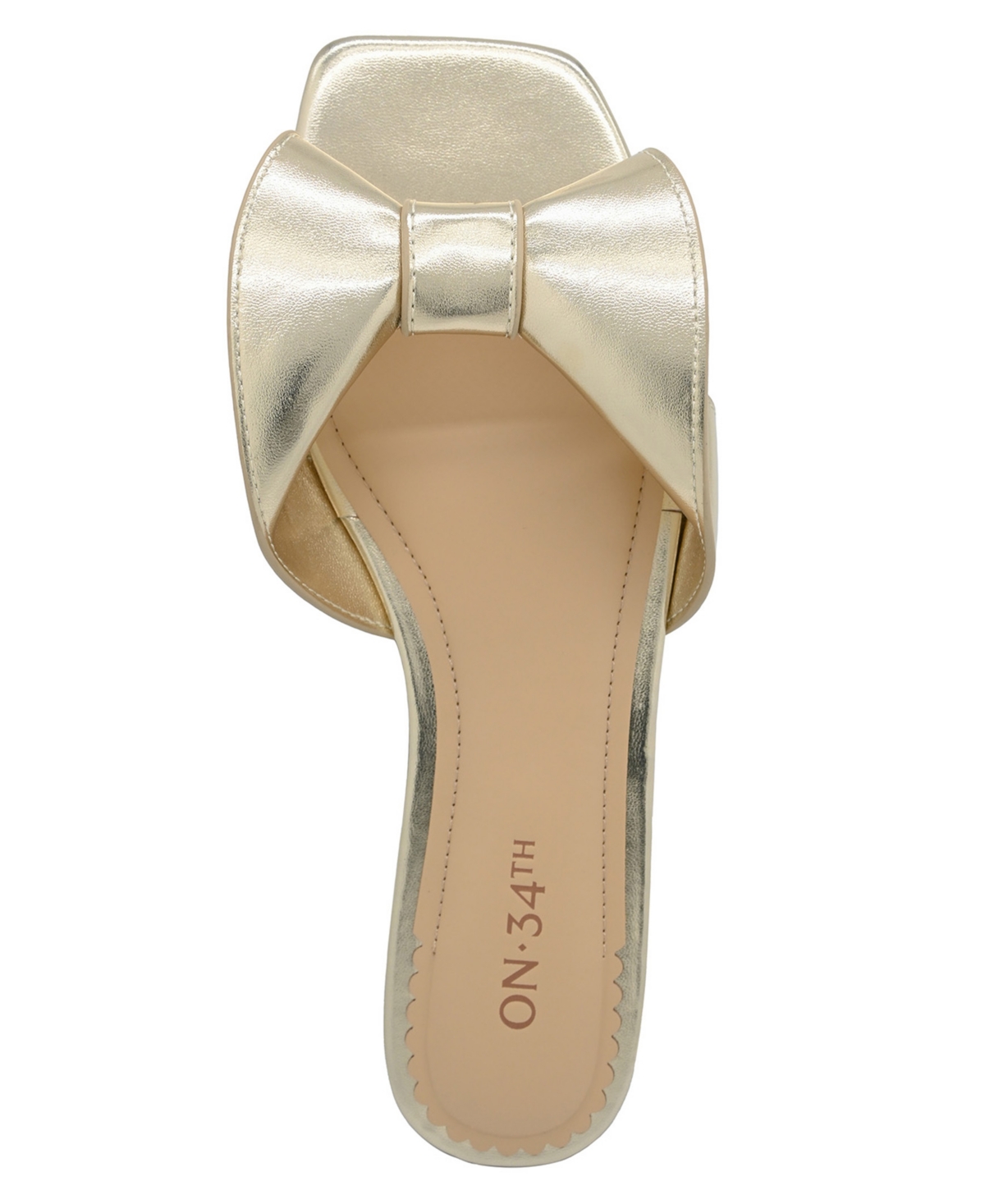 On 34th Women's Pearlaa Square Toe Flat Sandals, Macy's Exclusive In Gold