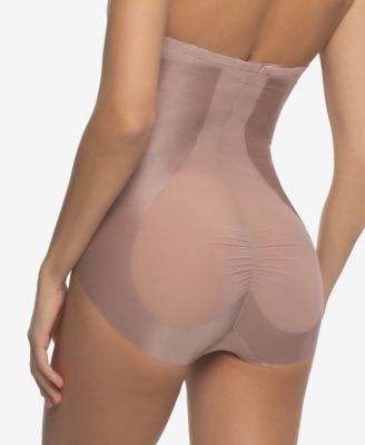 Women's Uplifted Satin Mesh Body Mapped High-Waist Shaper Brief