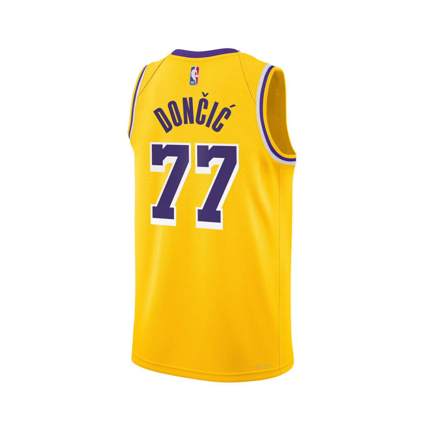 Топ Nike Luka Doncic Gold Los Angeles Lakers Swingman Jersey - Icon Edition — фото 3