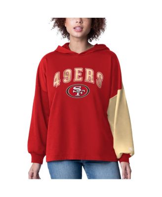 Starter - Women's Scarlet San Francisco 49ers Power Move Long Sleeve Pullover Hoodie