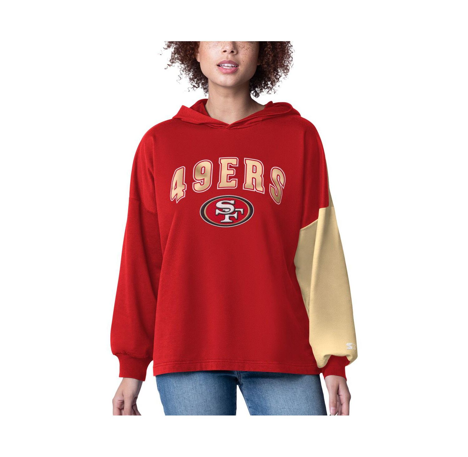 Women's Scarlet San Francisco 49ers Power Move Long Sleeve Pullover Hoodie