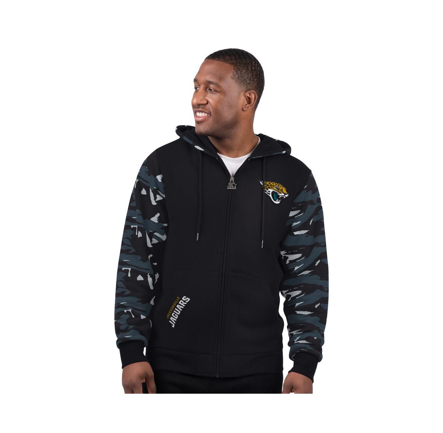 Men's Black Jacksonville Jaguars Thursday Night Gridiron Full-Zip Hoodie