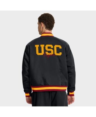 Men's Black USC Trojans Legacy Full-Snap Bomber Jacket