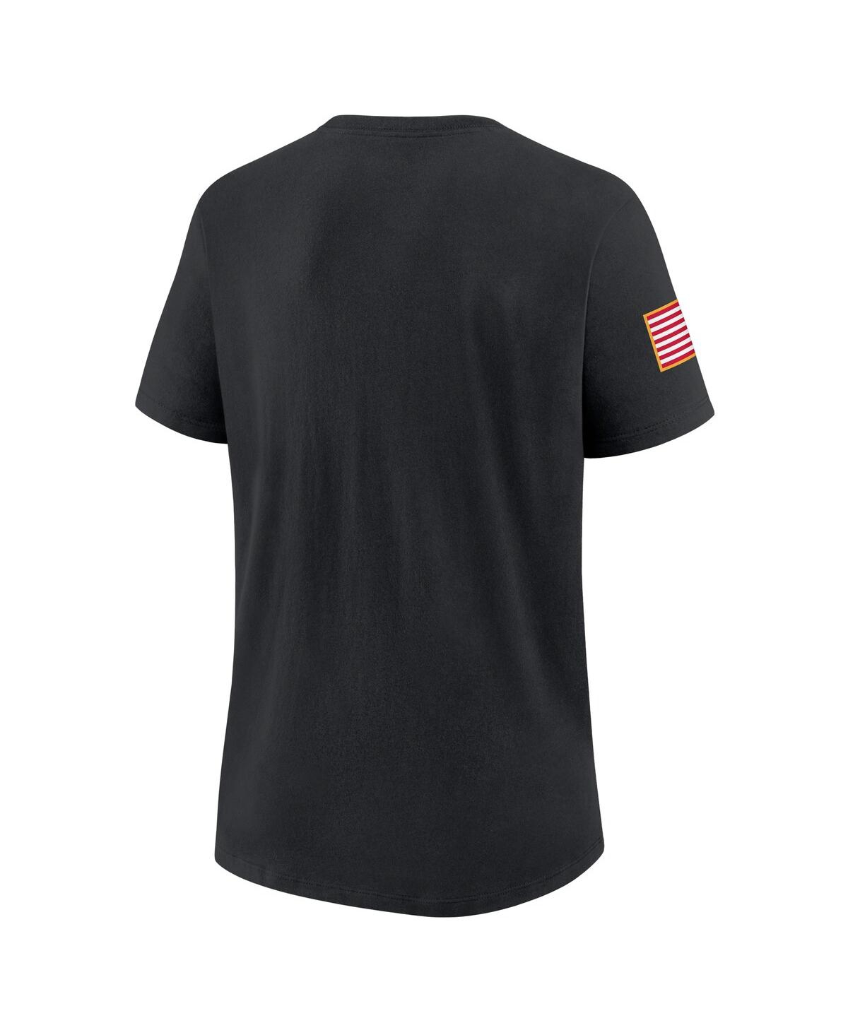 Nike Women's Black Oregon Ducks 2025 Military Appreciation Dri-fit T-shirt In Animal Print