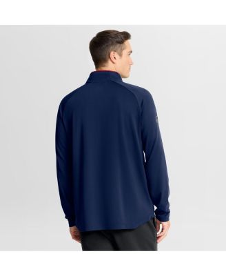 Men's Navy New York Rangers Authentic Pro Rink Training Quarter-Zip Pullover Sweatshirt