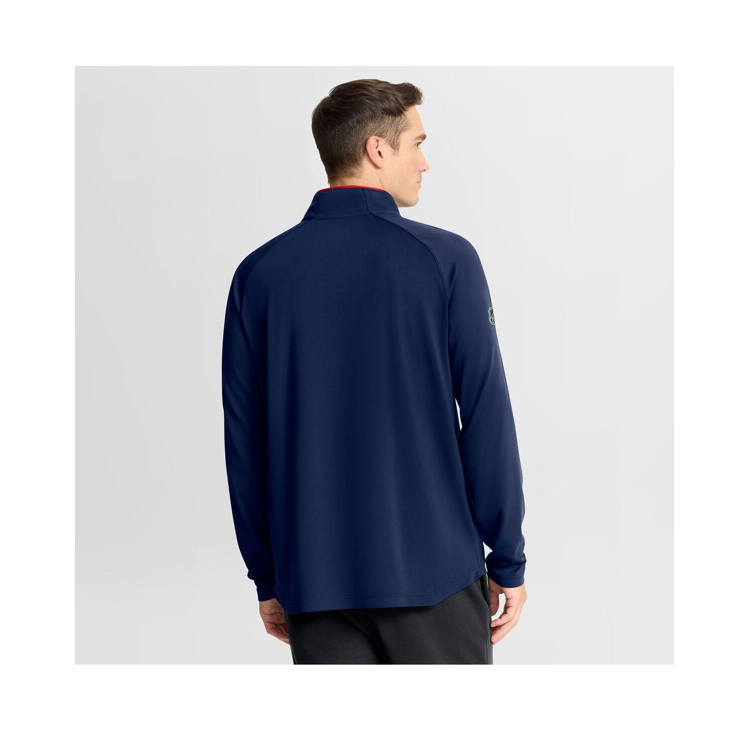 Men's Navy New York Rangers Authentic Pro Rink Training Quarter-Zip Pullover Sweatshirt