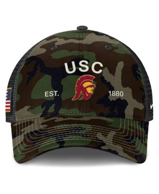 Men's Camo USC Trojans 2025 Military Appreciation Rise Adjustable Trucker Hat