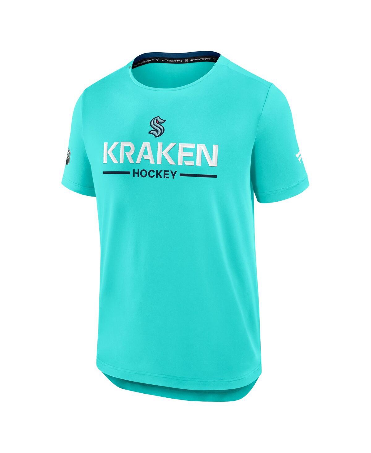 Fanatics Men's Light Blue Seattle Kraken Authentic Pro Rink Tech T-shirt In Blue