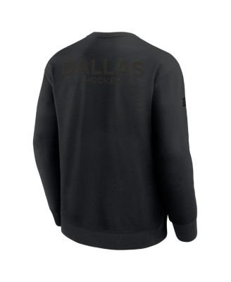 Men's Black Dallas Stars Authentic Pro Road Tri-Blend Sweatshirt