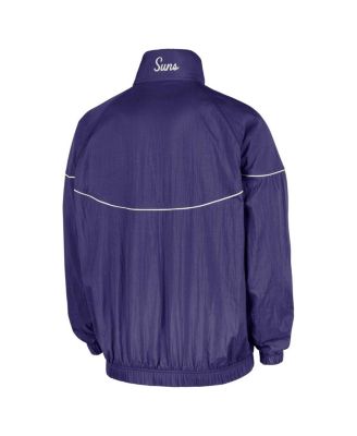 Men's Purple Phoenix Suns Courtside Windrunner Woven Half-Zip Jacket