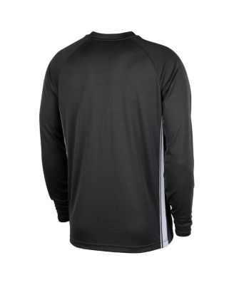 Men's Black Brooklyn Nets 2025/26 Authentic Pre-Game Legend Dri-FIT Long Sleeve Shooting Shirt