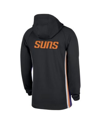 Men's Black Phoenix Suns Authentic On Court Zone Quarter-Zip Dri-FIT Hoodie Jacket