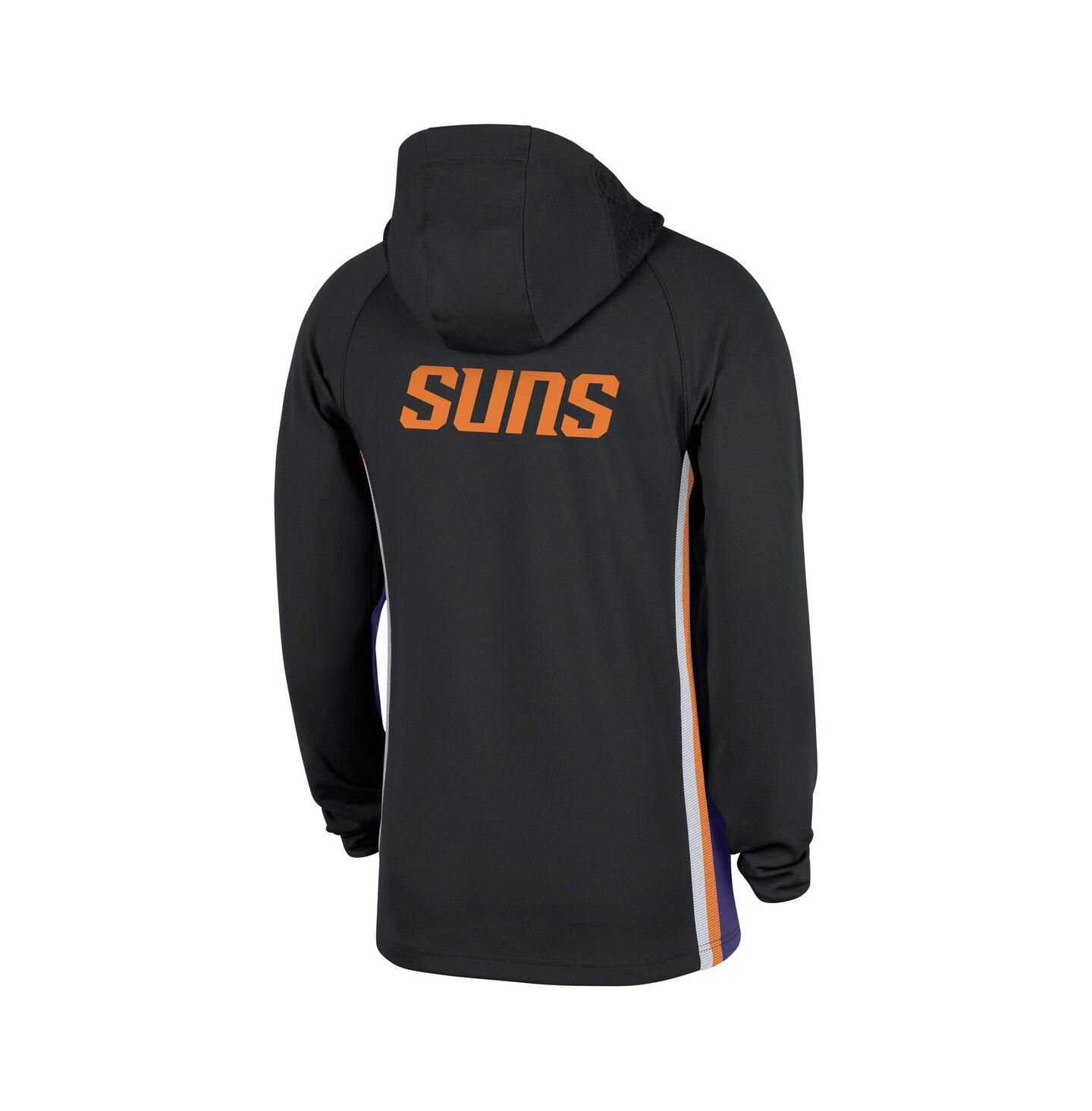 Мужская куртка Nike Black Phoenix Suns Authentic On Court Zone Quarter-Zip Dri-FIT Hoodie Jacket — фото 2