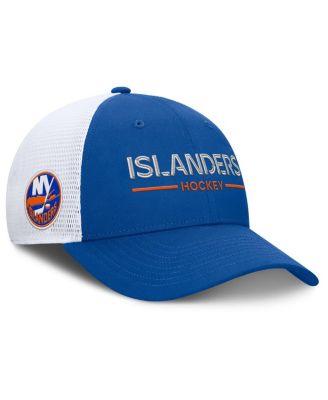 Men's Royal/White New York Islanders Authentic Pro Rink Lockup Adjustable Trucker Hat