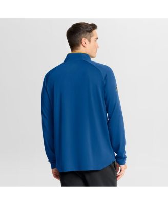 Men's Blue St. Louis Blues Authentic Pro Rink Training Quarter-Zip Pullover Sweatshirt