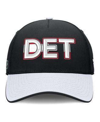 Men's Black/White Detroit Red Wings Authentic Pro Rink Team Code Flex Hat