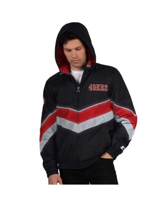 Starter - Men's Black/Scarlet San Francisco 49ers Thursday Night Gridiron Full-Zip Jacket