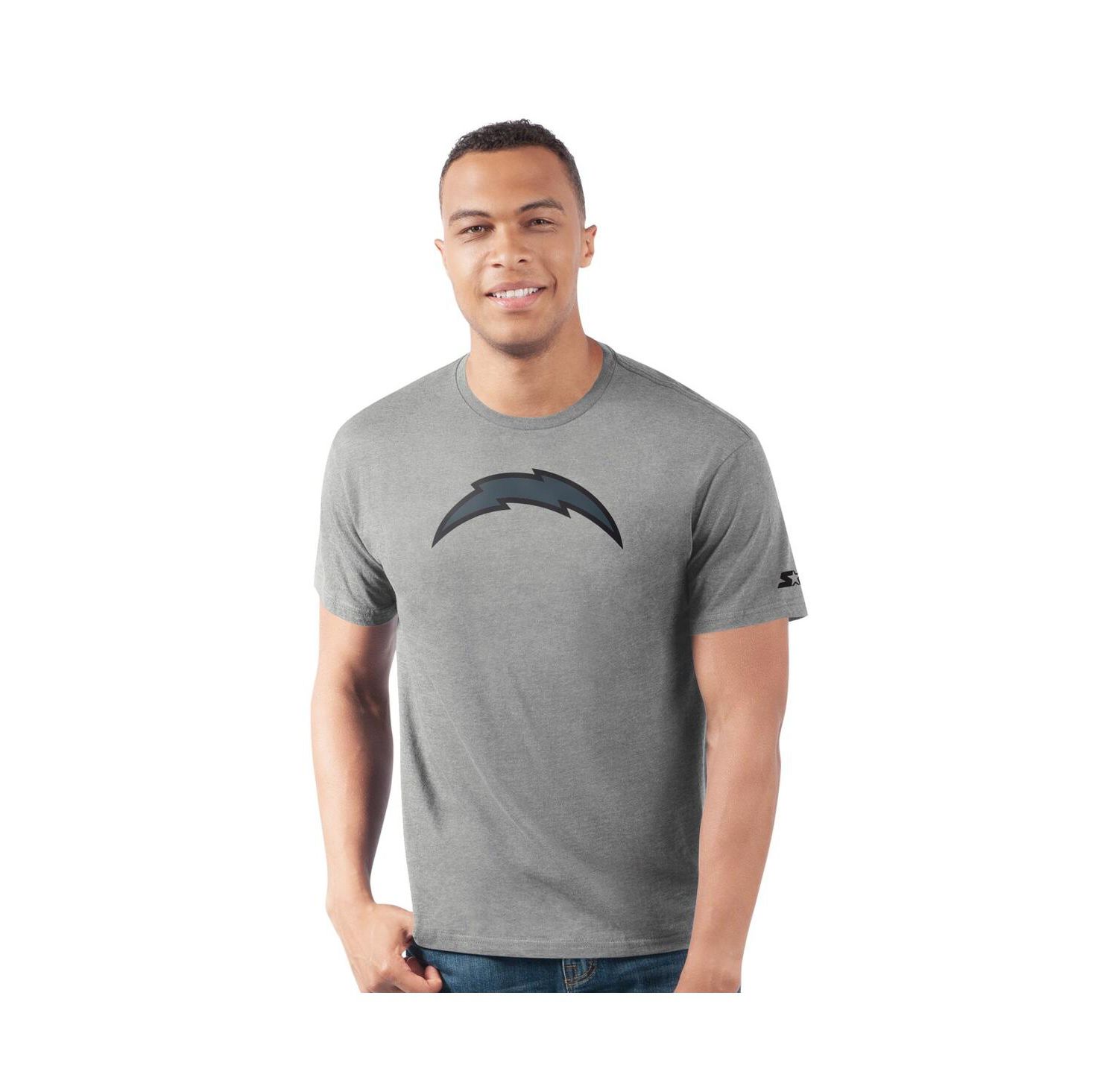 Men's Heather Gray Los Angeles Chargers Prime Time T-Shirt