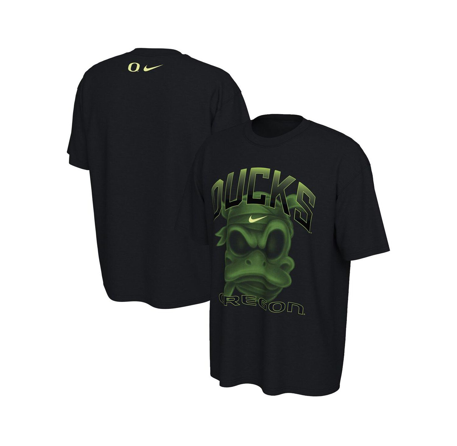 Men's Black Oregon Ducks Mummy Duck Glow In The Dark T-Shirt