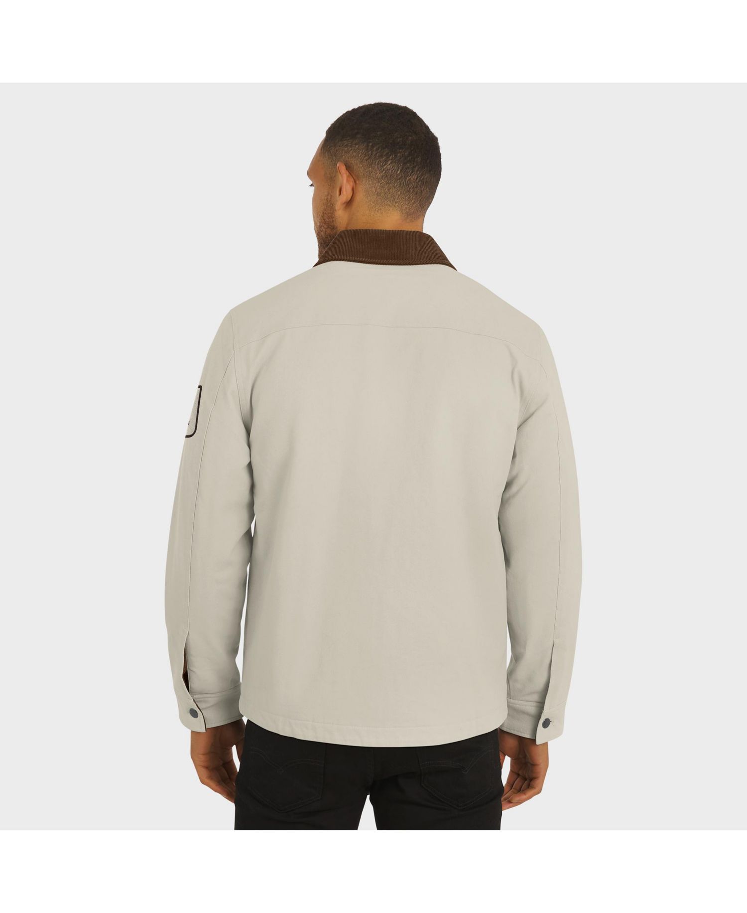 Men's NFL x Darius Rucker Collection by Tan New York Giants Midweight Canvas Full-Button Jacket