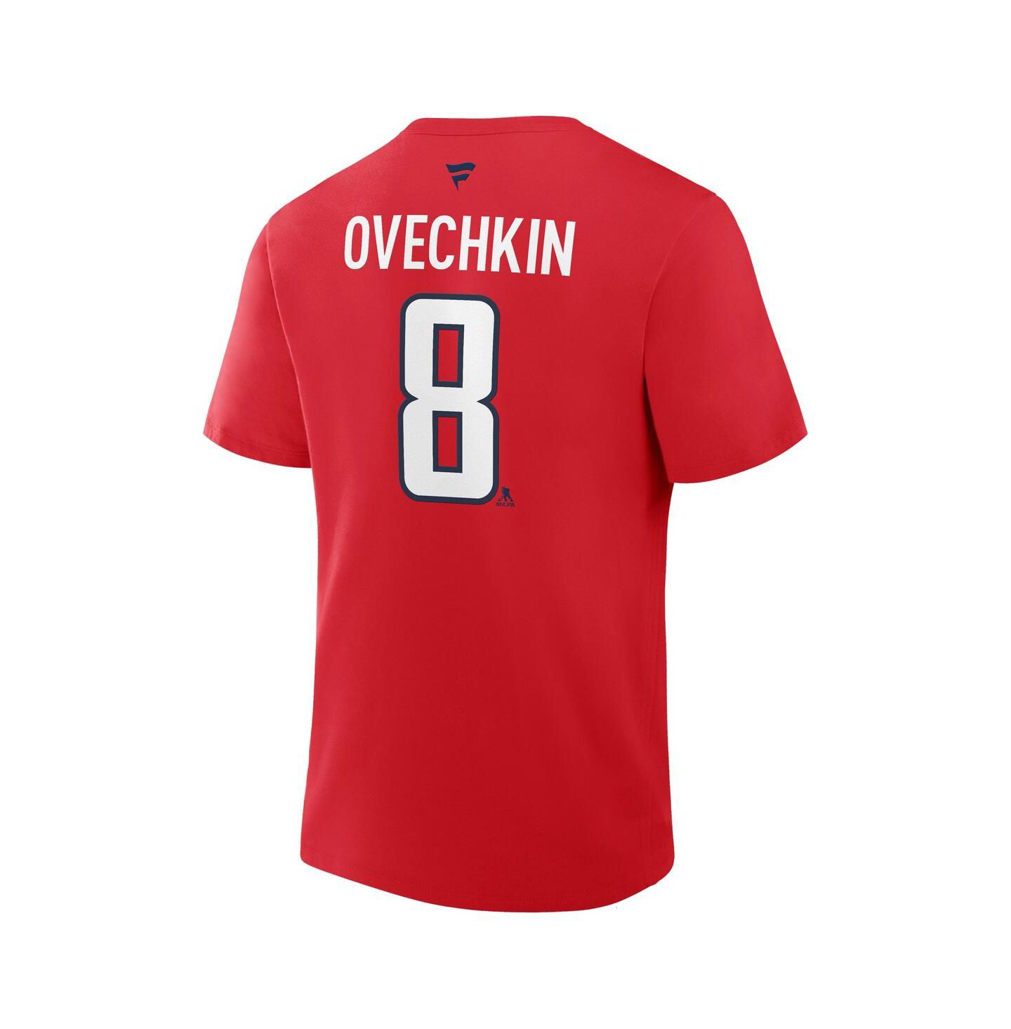 Мужская футболка Fanatics Alexander Ovechkin Red Washington Capitals Authentic Stack Name & Number — фото 3