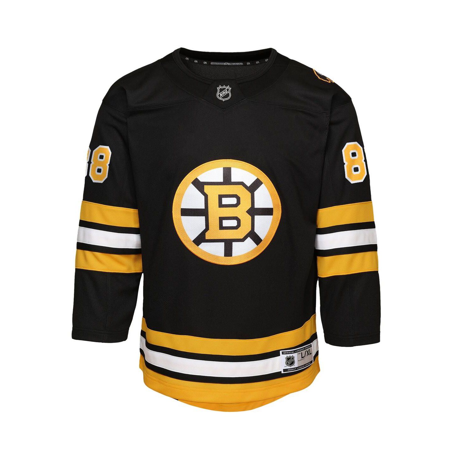 Детский топ Outerstuff David Pastrnak Black Boston Bruins Home Premier Player Jersey — фото 2