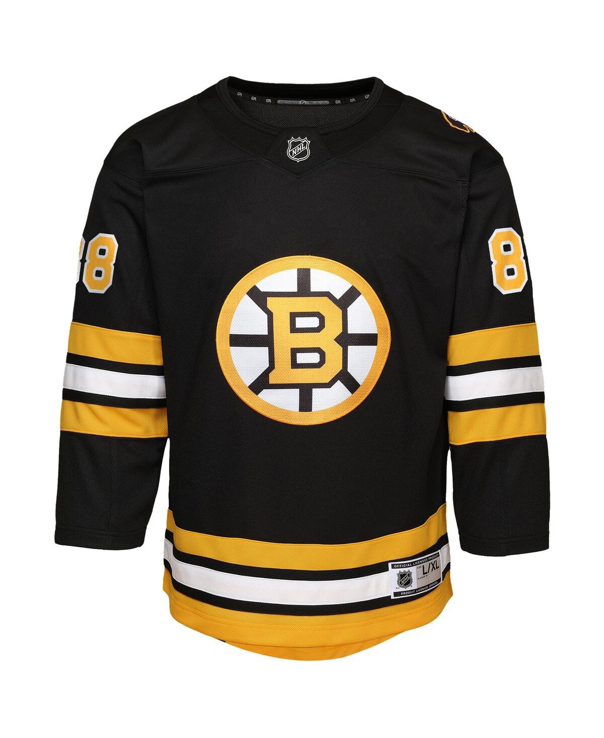 Outerstuff Big Boys and Girls David Pastrnak Black Boston Bruins Home Premier Player Jersey