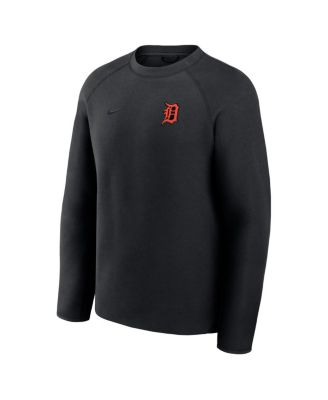 Men's Black Detroit Tigers Tech Fleece Raglan Sweatshirt
