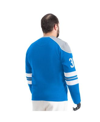 Men's Blue Detroit Lions Adaptive Lord Stanley Crewneck Sweatshirt