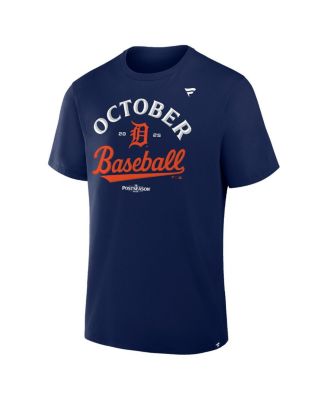 Men's Navy Detroit Tigers 2025 MLB Postseason Locker Room T-Shirt