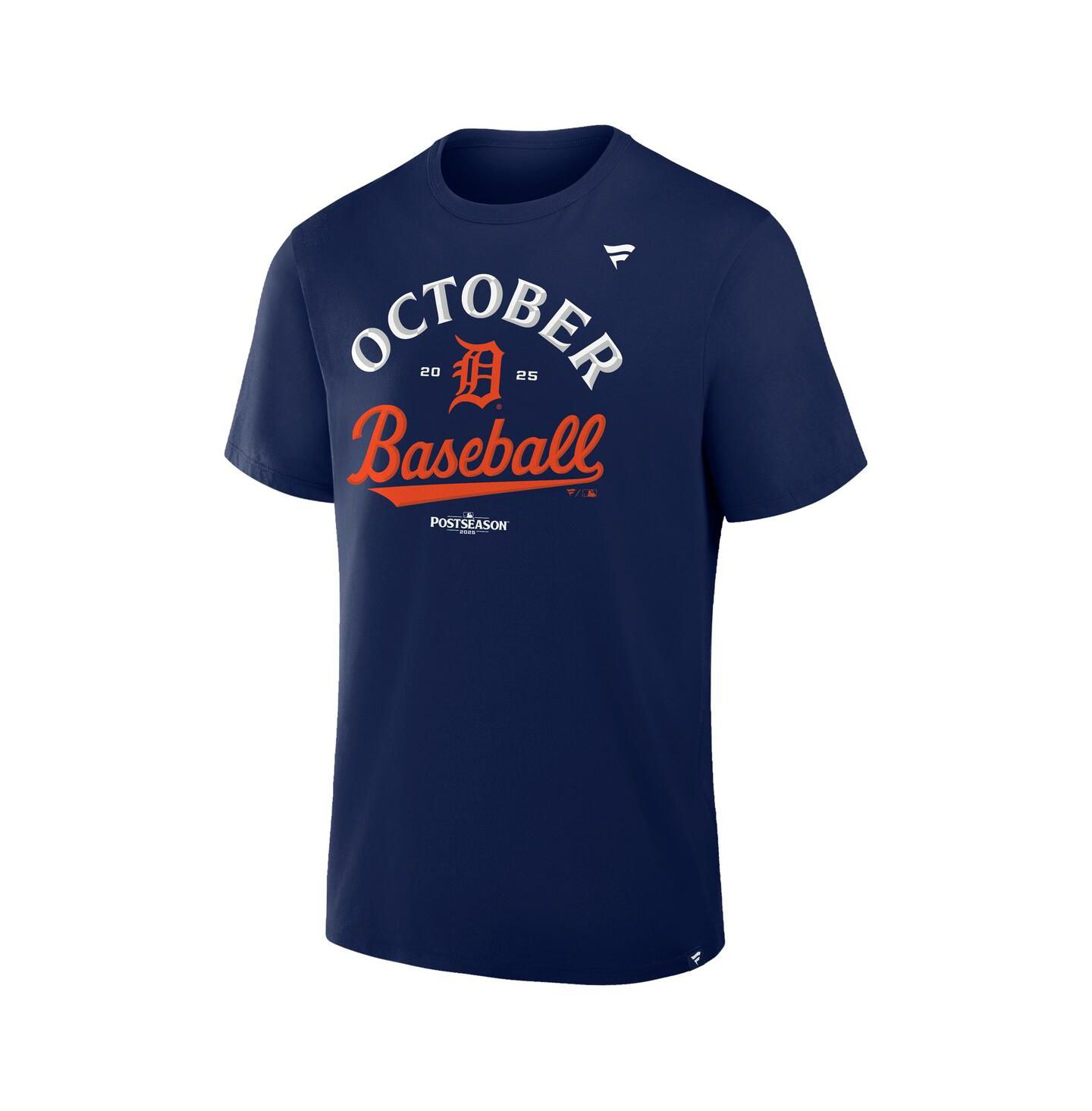 Мужская футболка Fanatics Navy Detroit Tigers 2025 MLB Postseason Locker Room — фото 2