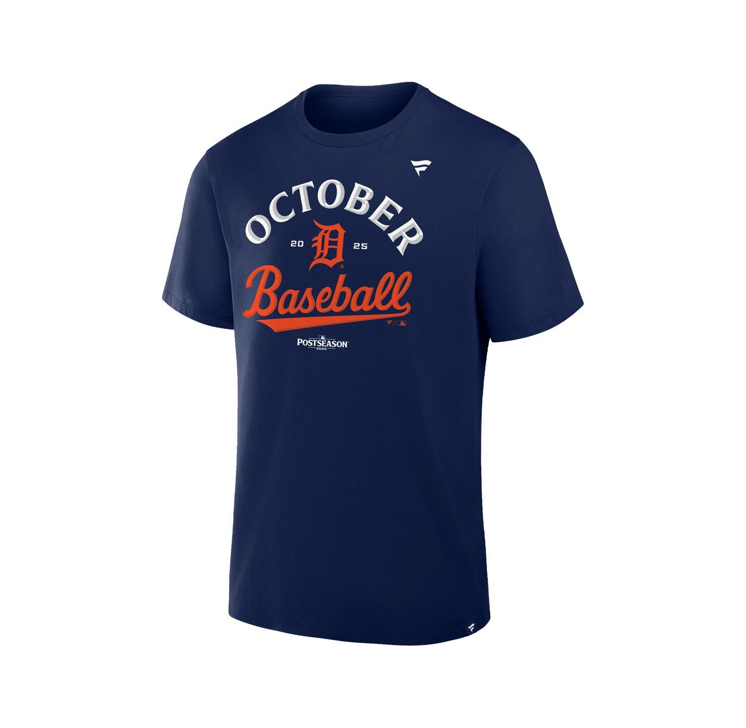 Men's Navy Detroit Tigers 2025 MLB Postseason Locker Room T-Shirt