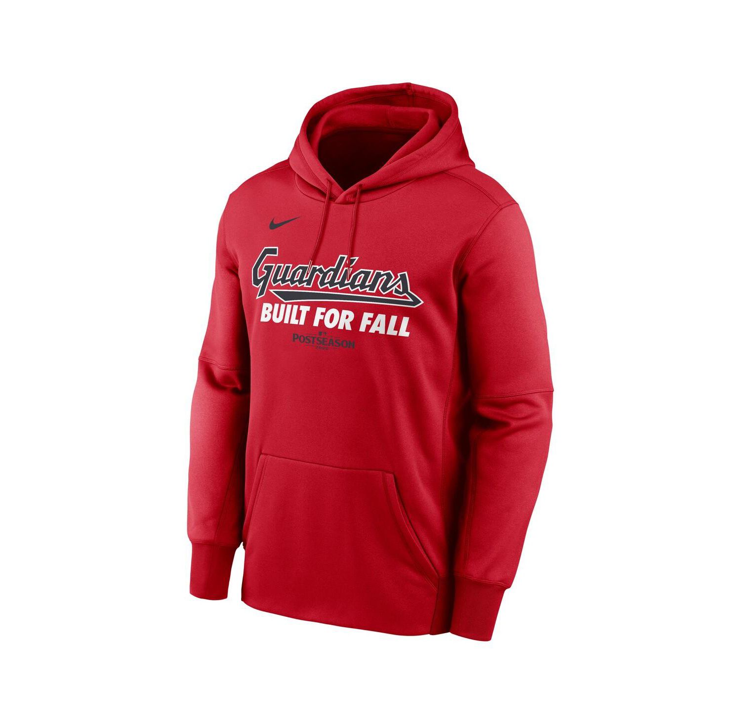 Men's Red Cleveland Guardians 2025 MLB Postseason Authentic Collection Therma Fleece Hoodie