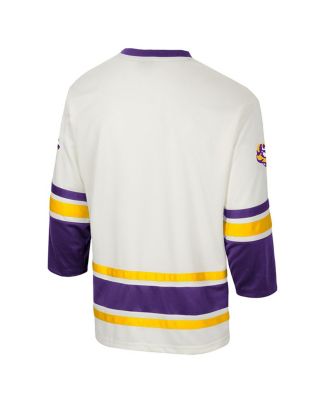 Men's Cream LSU Tigers Puck Proud Fashion Hockey Jersey