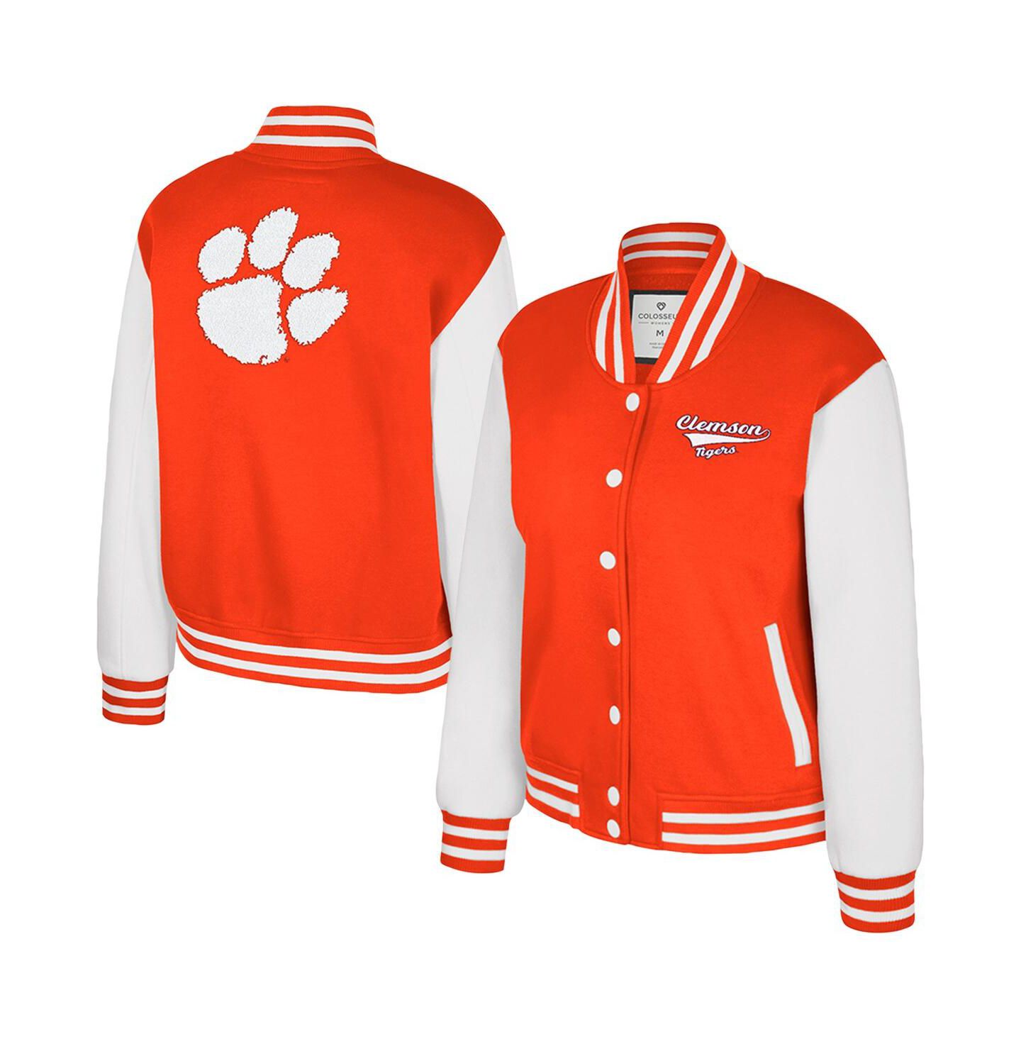 Женская куртка Colosseum Orange Clemson Tigers French Baguette Full snap Fleece — фото 1