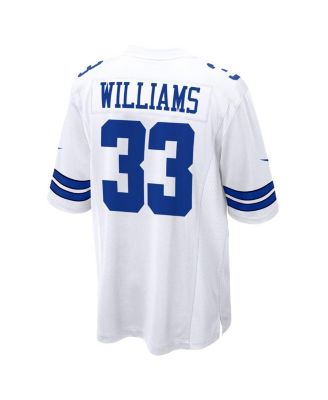 Men's Javonte Williams White Dallas Cowboys Game Jersey
