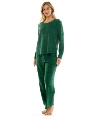 Women's 2-Piece Long-Sleeve Crewneck Top and Pants Set